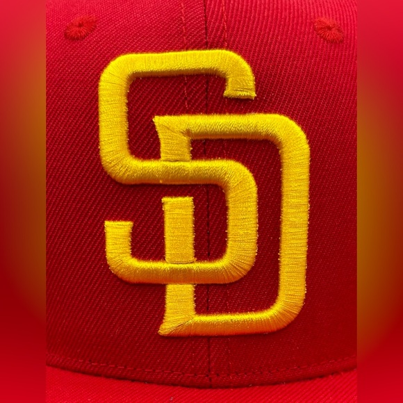 NEW San Diego Padres PRO STANDARD Red Mexico Side Patch Flat Brim Cap Gray UV - Picture 7 of 10